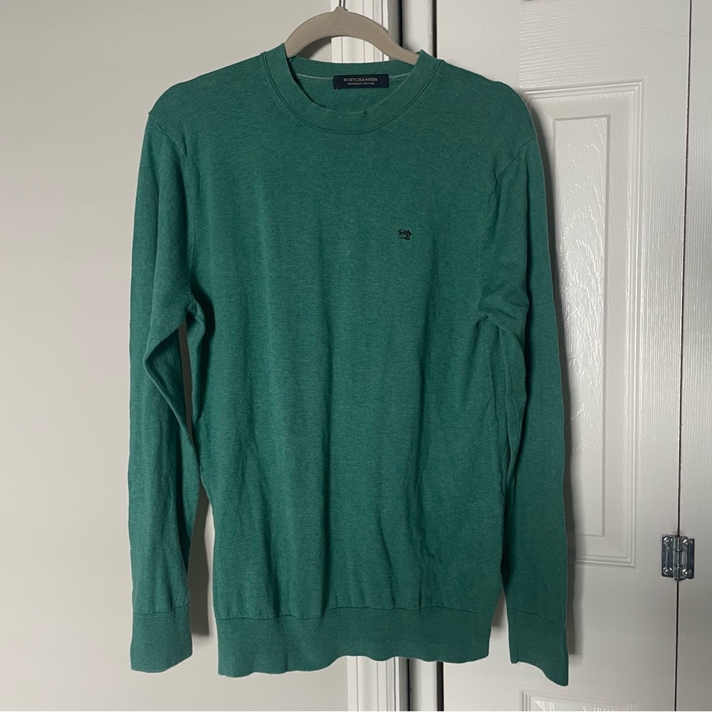 Scotch & Soda green cotton crew neck sweater size L